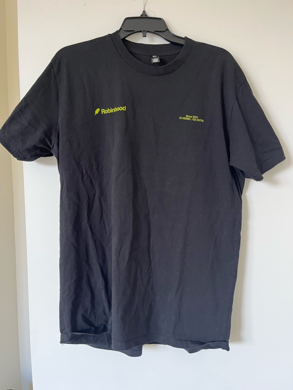 Men’s Black Logo T-Shirt Robinhood Hood Summit 2024